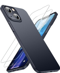 SM1 「ほぼ裸」CASEKOO iphone13proケース ガラスフィルム付属 指紋防止 薄型 軽量 さらさら手触り 画面レンズ保護 ハードケース 薄い