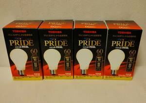 ▼ 未使用 ▼ 東芝 EFA15EL/10-PD 電球形蛍光ランプ 60W形 電球色 E26口金　4個まとめて