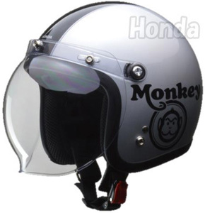 ■Honda Monkey モンキー ヘルメット シルバー×ブラック サイズ：L