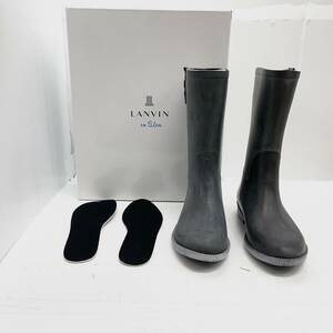 送料無料h56145 LANVIN en Blue ランバルオンブルー レインブーツ ファッション 靴 サイズ L