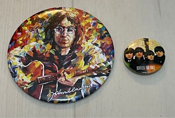 【ヴィンテージ】 ビートルズBeatles ジョンレノン 缶バッジ 2個セット