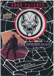 Willem Dafoe as Green Goblin 2023 Upper Deck Marvel Spider-Man No Way Home Manufactured Logo Patches 1:120パック