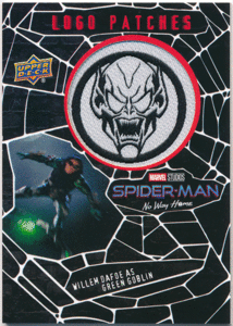 Willem Dafoe as Green Goblin 2023 Upper Deck Marvel Spider-Man No Way Home Manufactured Logo Patches 1:60パック