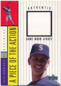 Alex Rodriguez MLB 1997 Upper Deck A Piece of the Action Authentic Game-Worn Jersey ジャージカード アレックス・ロドリゲス