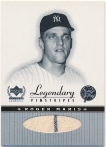 Roger Maris MLB 2000 Upper Deck UD Yankees Legends Legendary Pinstripes Jersey ピンストライプジャージカード ロジャー・マリス