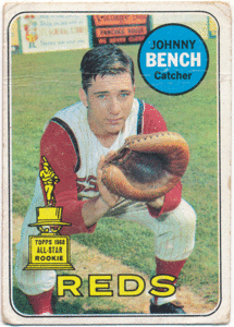 Johnny Bench MLB 1969 Topps RC #95 Rookie Card ルーキーカード ジョニー・ベンチ