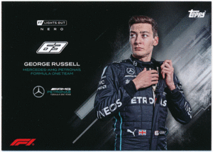 George Russell F1 2022 Topps Lights Out Formula 1 Nero Black & White Mercedes AMG Petronas ジョージ・ラッセル