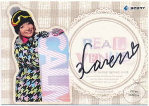 BBM 2010 Real Venus リアルヴィーナス 岩垂かれん スノーボード 直筆サインカード 150枚限定 Authentic Autographed Card