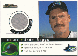 Wade Boggs MLB 2000 Skybox Dominion Hats Off Authentic Game Hat ハットカード ウェイド・ボッグス