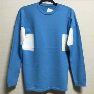 GU(ジーユー) - キム ジョーンズ(KIM JONES) カラーブロックセーター(長袖)(KJ) ブルー Mサイズ (完売品・新品未着用品)