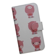 Android One S9　スマホケース 手帳型 プリントケース ぶた 豚 動物 ピッグ アニマル キャラクター_画像1