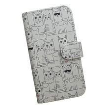 Redmi Note 11　スマホケース 手帳型 プリントケース 猫 ネコ cat イラストアニマル サングラス_画像1