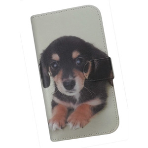 Galaxy Note10+ SC-01M/SCV45　スマホケース 手帳型 プリントケース 犬 ダックスフント こいぬ かわいい
