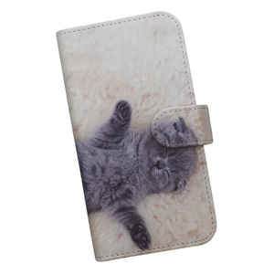 Galaxy Note10+ SC-01M/SCV45　スマホケース 手帳型 プリントケース ネコ 子猫 お昼寝 ふわふわ もこもこ かわいい