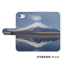 ZTE　スマホケース 手帳型 プリントケース 富士山 Mount Fuji 逆さ富士 ふじさん_画像2