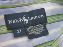 ラルフローレン Ralph Lauren 子供服 長袖 シャツ ストライプ 2T 亥4157_画像3