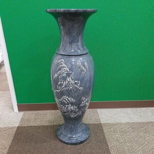 高さ61.5cm 直径20cm 陶器 大花瓶 花瓶 壺 花器 オブジェ 陶磁