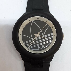 adidas アディダス アバディーン クォーツ ユニセックス 腕時計 アナログ ADH-3048 ブラック シルバー 未稼働