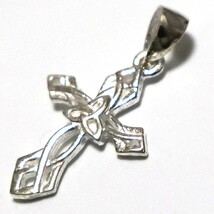 小型シルバー十字架モチーフネックレス 究極の聖なるシンボル シルバー925 ネックレスチェーン付きy0904_画像3