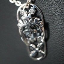 シルバー首飾り シルバーペンダント 銀 本物 サンダル ハワイアン 銀925 チェーン付きx0153_画像8