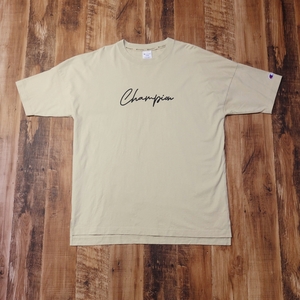 Lサイズ 半袖Tシャツ チャンピオン メンズ Champion 古着 ベージュ MB40