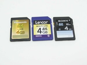 ★ハローカメラ★ 8754 SDHCカード 4GB 3枚セット データフォーマット済み 動作品 即決有り