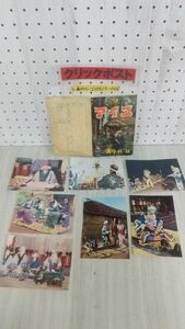 3_▲アイヌ 絵はがき 7枚セット 絵葉書 ポストカード 風俗 熊彫り Ainu シミ汚れ有り