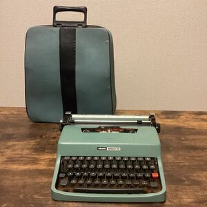 K1102)olivetti lettera 32 タイプライター オリベッティ レトロ ヴィンテージ アンティーク スペイン ケース付き 中古品