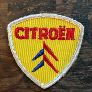 【USA vintage】ワッペン　刺繍ワッペン　CITROEN シトロエン　フランス車　ロゴ　エンブレム　アメリカ　ビンテージ　パッチ