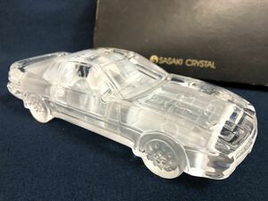 ビンテージ 佐々木硝子 sasaki crystal 佐々木クリスタル TOYOTA トヨタ スープラ 置物 箱付 硝子彫刻 クリスタルガラス オブジェ