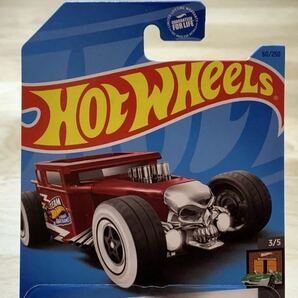 【新品：未開封】HOT WHEELS ホットウィール ボーンシェイカー / BONE SHAKER [チーム・ホットウィール：ダークレッド]の画像2