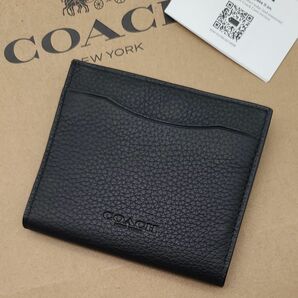 新品　COACH　折り財布　カード入れ　ブラック