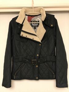 Barbour International バブアー インターナショナル キルティングジャケット ライダース UK10 EURO36 レディース ボーイズ 黒 定価6万位上