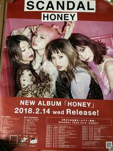 SCANDAL スキャンダル HONEY アルバム album ポスター B2サイズ 告知 販促ポスター