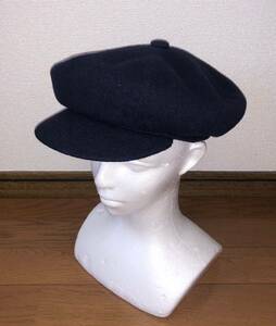 美品 KANGOL Wool Spitfire 0259BC M カンゴール ウール キャスケット ハンチング ハンチングキャップ ベレー帽 ネイビー 紺 Ｍ 男女兼用