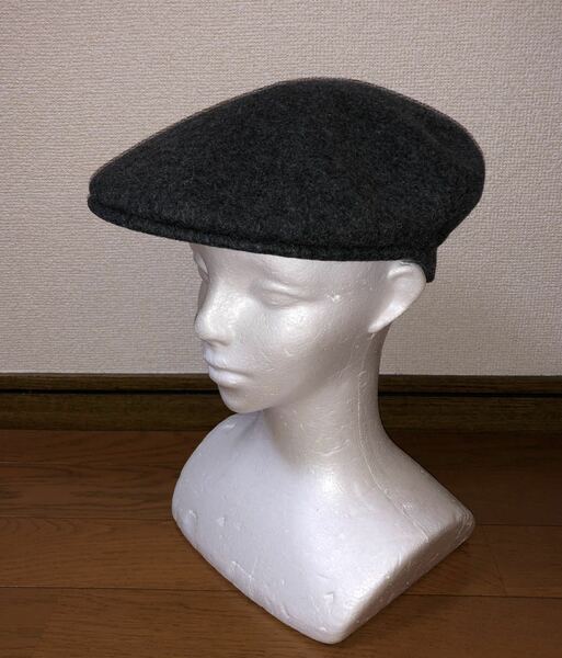 美品 KANGOL Wool 504 0258BC S カンゴール ウール ハンチング ハンチングキャップ ハンチング帽 ベレー帽 グレー 灰色 Ｓ 男女兼用
