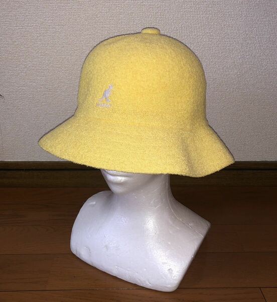 美品 KANGOL Bermuda Casual LEMON SORBE 0397BC XL カンゴール バミューダ カジュアル メトロハット バケットハット イエロー 黄 男女兼用