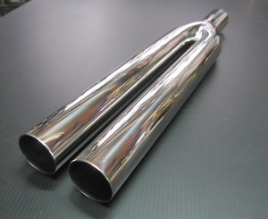  dual muffler exit 38.1Φ double all stain less one-off muffler lowrider old car all-purpose parts 