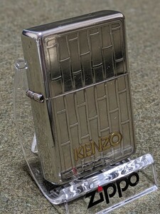 ◎ZIPPO ジッポー　KENZO　ファッションブランド　バンブーデザイン　金文字　フラットトップヴィンテージ　1989年8月製造