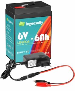  new goods, unused #V6 Ah LiFePO 4 battery 6 Volt charge possibility Lynn acid iron lithium battery 