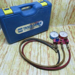 【ジャンク品】TASCO/タスコ ゲージマニホールド R410A/TA141L/TA140L格安1000円スタート♪ アクトツール川崎店