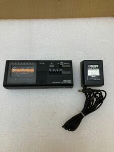 YK9059 セイコー ST-392 SEIKO CHROMATIC AUTO-TUNER ギター　チュウナー　通電確認済　電池蓋欠品　現状品　0108