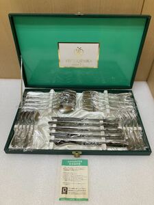 YK9279 YUMI KATSURA カトラリー STAINLESS SUS410フォーク スプーン ナイフ　25本　現状品　0131