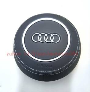 送料込み Audi Audi1932RS7 A1 A4 B9 1930A3 3代目 8V Q3 A7 レザー製　SteeringAirbagCover1個　