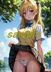 424 ToLOVEる ダークネス 金色の闇 A4 同人 イラスト 巨乳 美少女 コスプレ Anime アニメ イラストアートポスター セクシーアート acg