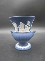 WEDGWOOD ウェッジウッド ジャスパー ミニフラワーベース 花瓶 ポートランドブルー_画像8