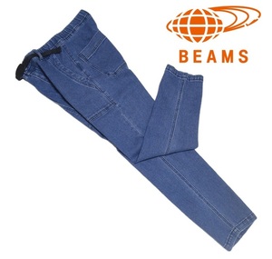  new goods! BEAMS HEART stretch Denim climbing pants blue (S) * Beams Heart men's skinny Fit work pants blue *