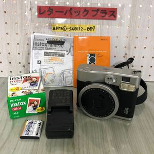 ▲現状品 動作未確認の為ジャンク扱い FUJIFILM 富士フイルム instax mini 90 ブラック ネオクラシック チェキ インスタントカメラ 汚れ有 