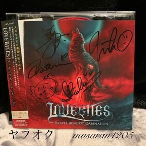 LOVEBITES/サイン入/BATTLE AGAINST DAMNATION/初回盤 CD/ex DESTROSE/ ジャパメタ