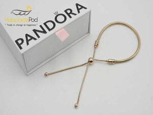 パンドラ　PANDORA　ブレスレット　925×ラインストーン　約11.5g　ピンクゴールド系